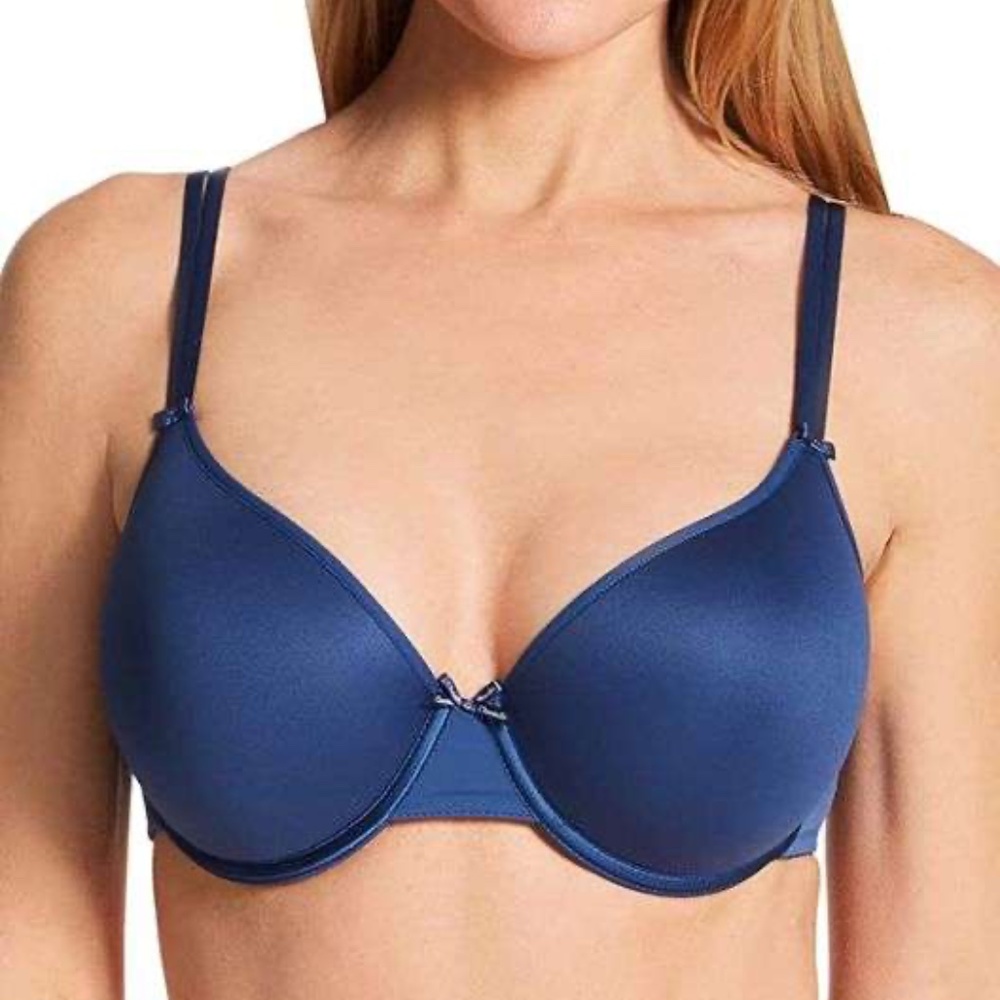 Chantelle Women's Basic Invisible Smooth Custom Fit Bra, Ceramic Blue, 32C